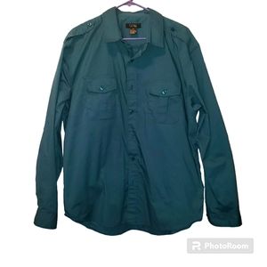 GNW Men's Shirt Button Down XL Grn